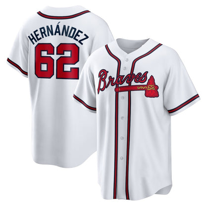Atlanta Braves #62 Daysbel Hernandez White MIKSHPS Home Replica Jersey