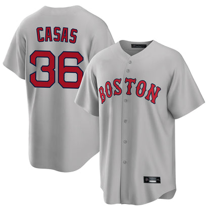 Boston Red Sox #36 Triston Casas Player Gray MIKSHPS Road Home Game Stitched Jerseys1
