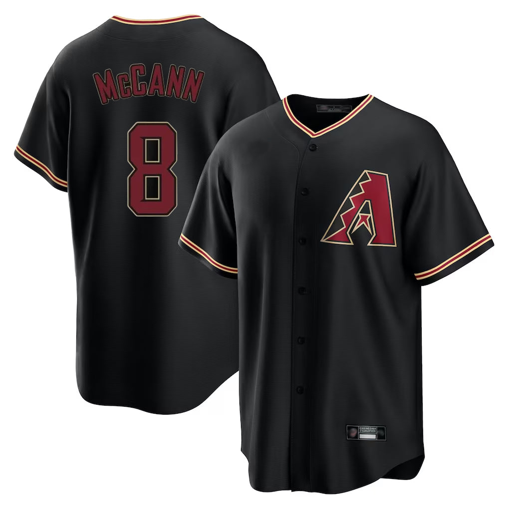 Arizona Diamondbacks #8 James McCann Player Black MIKSHPS Limited Home Stitched Jerseys