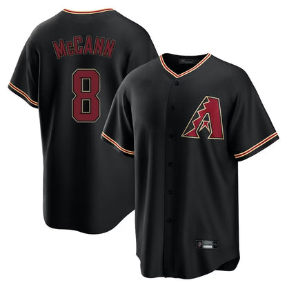 Arizona Diamondbacks #8 James McCann Player Black MIKSHPS Limited Home Stitched Jerseys