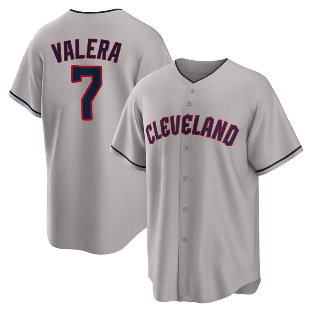 Cleveland Guardians #7 George Valera Player Gray MIKSHPS Game Home Stitched Jerseys