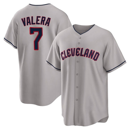 Cleveland Guardians #7 George Valera Player Gray MIKSHPS Game Home Stitched Jerseys
