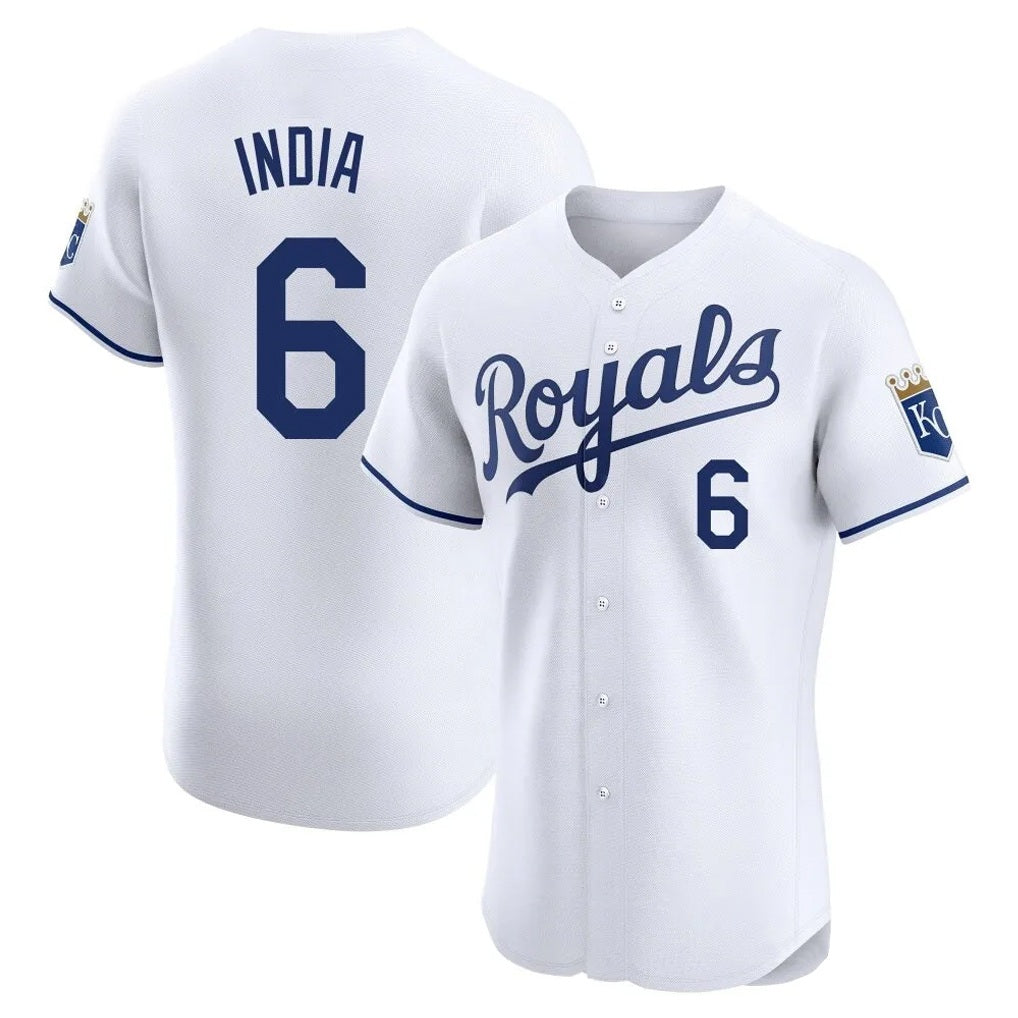 Kansas City Royals #6 Jonathan India Player White MIKSHPS Alt Limited Elite Home Stitched Jerseys
