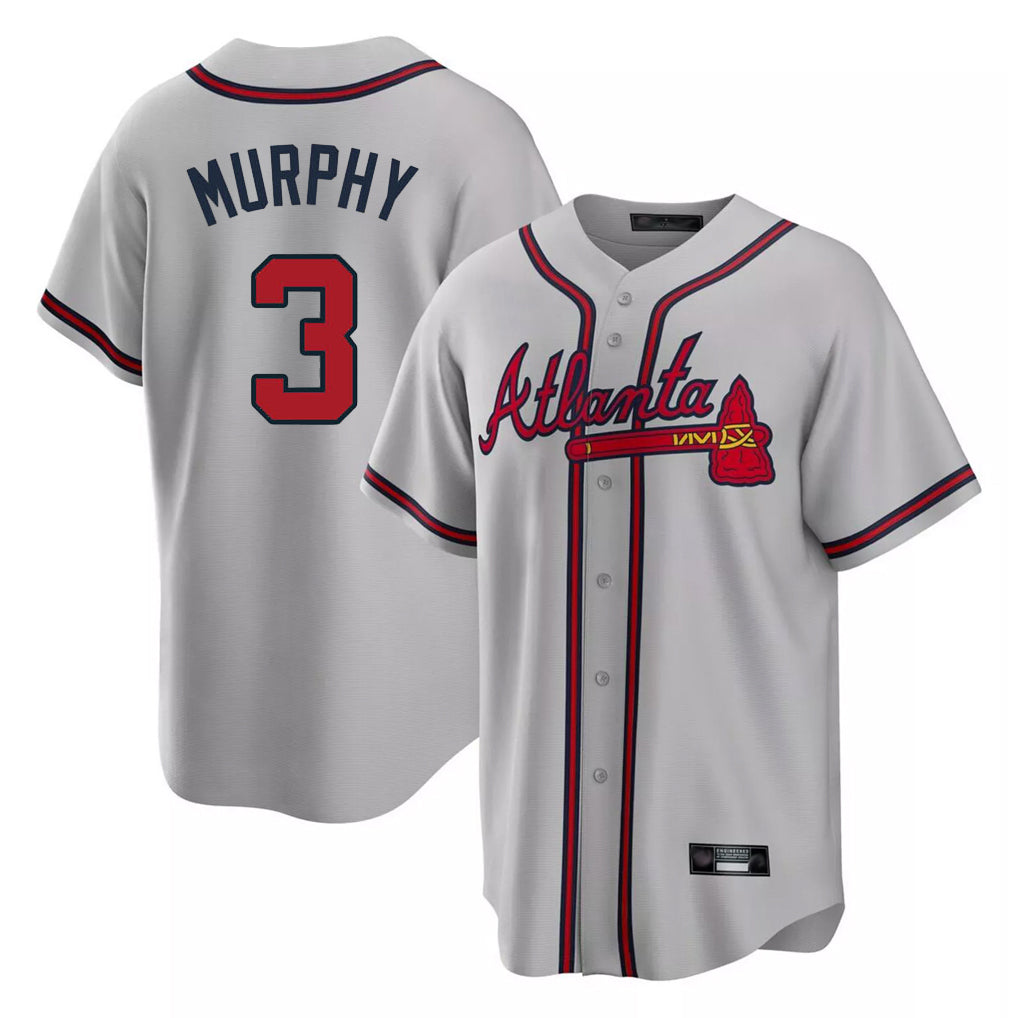 Atlanta Braves #3 Dale Murphy Player Gray MIKSHPS Home Game Stitched Jerseys