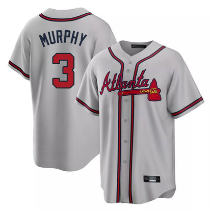 Atlanta Braves #3 Dale Murphy Player Gray MIKSHPS Home Game Stitched Jerseys