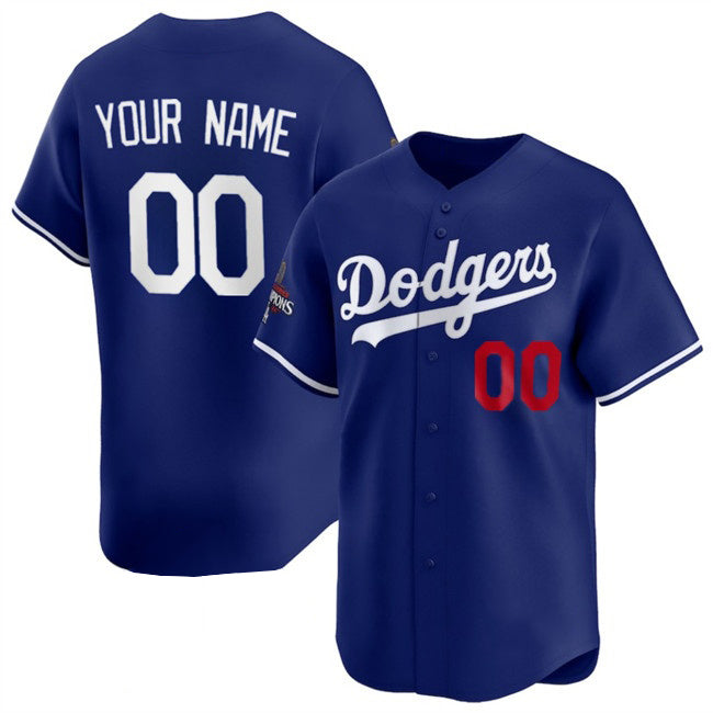 Cuatom Los Angeles Dodgers Active Player Royal MIKSHPS 2024 World Series Champions Alternate Limited Stitched Jersey