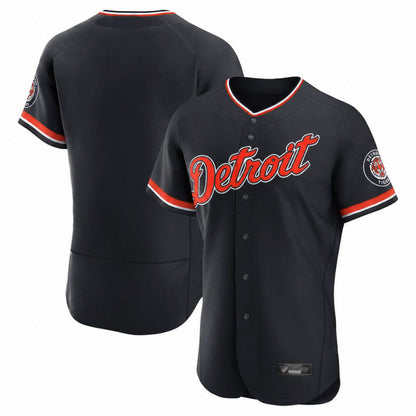 Detroit Tigers Blank Player Navy MIKSHPS Limited Elite Home Game Stitched Jerseys