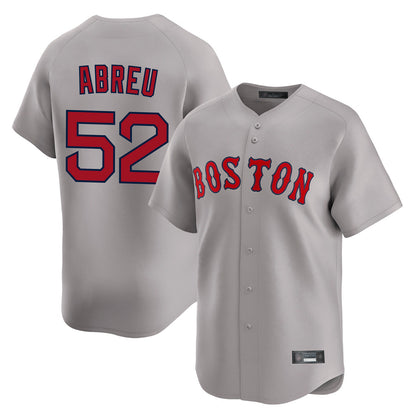 Boston Red Sox #52 Wilyer Abreu Player Gray MIKSHPS Road Limited Home Game Stitched Jerseys