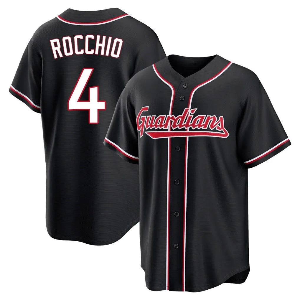 Cleveland Guardians #4 Brayan Rocchio Player Black MIKSHPS Fashion Out Home Game Stitched Jerseys