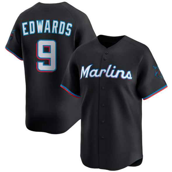 Miami Marlins #9 Xavier Edwards Black MIKSHPS 2024 Alternate Limited Stitched Jersey