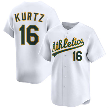 Oakland Athletics #16 Nick Kurtz White MIKSHPS 2024 Home Limited Stitched Jersey