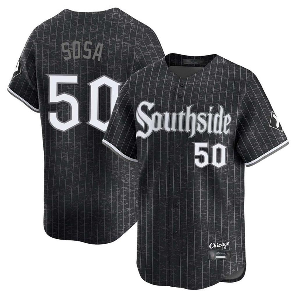 Chicago White Sox #50 Lenyn Sosa Player Black MIKSHPS City Connect Limited Home Stitched Jerseys