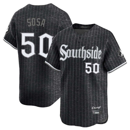 Chicago White Sox #50 Lenyn Sosa Player Black MIKSHPS City Connect Limited Home Stitched Jerseys