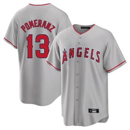 Los Angeles Angels #13 Drew Pomeranz Player Gray MIKSHPS Home Game Stitched Jerseys