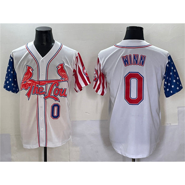 St. Louis Cardinals #0 Masyn Winn White MIKSHPS Independence Day Vapor Premier Limited Stitched Jersey