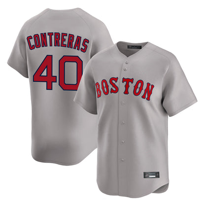 Boston Red Sox #40 Willson Contreras Player Gray MIKSHPS Road Limited Home Game Stitched Jerseys1
