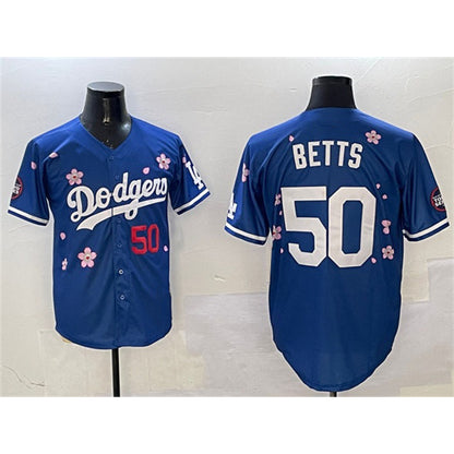 Los Angeles Dodgers #50 Mookie Betts Royal MIKSHPS 2025 Tokyo Series Limited Stitched Jersey