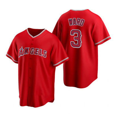 Los Angeles Angels #3 Waylor Ward Red MIKSHPS Cool Base Stitched Jersey