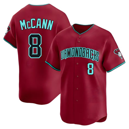 Arizona Diamondbacks #8 James McCann Player Red MIKSHPS Limited Home Game Stitched Jerseys