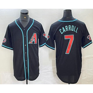 Arizona Diamondbacks #7 Corbin Carroll Black MIKSHPS 2024 Stitched Cool Base Jersey