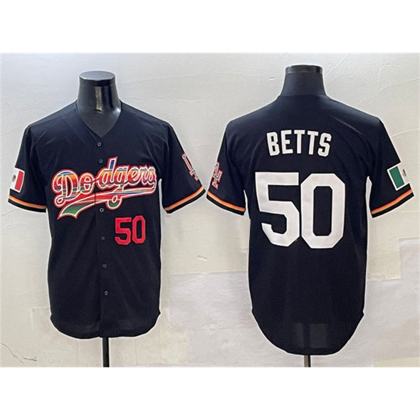 Los Angeles Dodgers #50 Mookie Betts Black MIKSHPS Mexico Limited Stitched Jersey