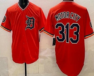 Detroit Tigers #313 Motor City Orange MIKSHPS Limited Jersey