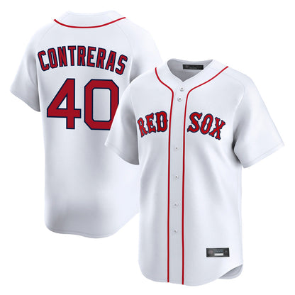 Boston Red Sox #40 Willson Contreras Player White MIKSHPS Limited Home Game Stitched Jerseys1