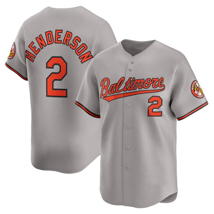 Baltimore Orioles #2 Gunnar Henderson Gray MIKSHPS Road Limited Player Jersey