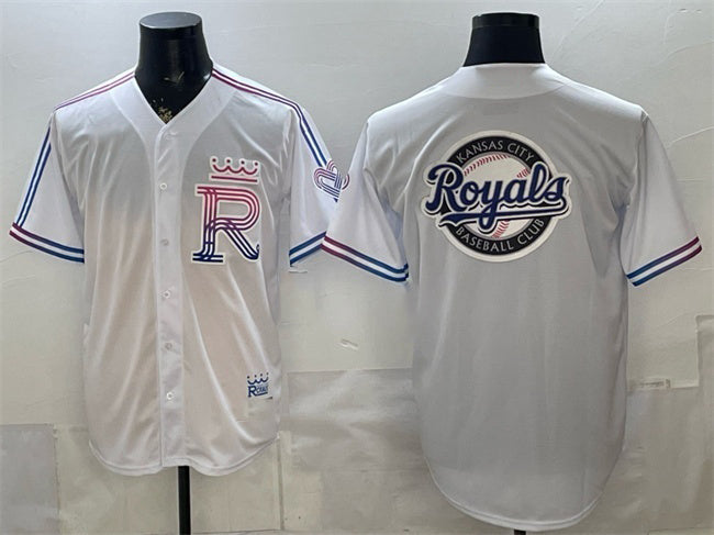Kansas City Royals Team Big Logo White MIKSHPS 2026 City Connect Stadium Stitched Jersey