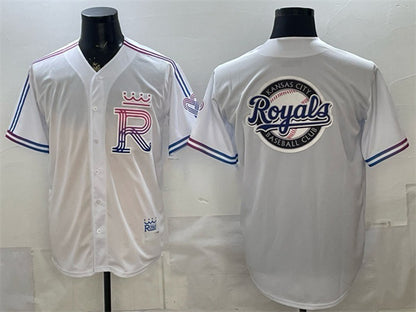 Kansas City Royals Team Big Logo White MIKSHPS 2026 City Connect Stadium Stitched Jersey