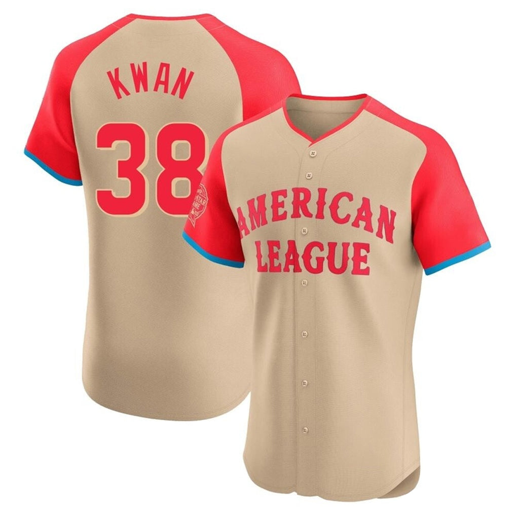 Cleveland Guardians #38 Steven Kwan Player Cream MIKSHPS American League All-Star Limited Elite Home Stitched Jerseys
