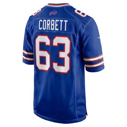B.Bills #63 Austin Corbett Royal MIKSHPS Team Game Jersey