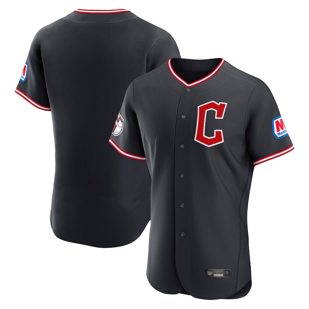 Cleveland Guardians Blank Player Navy MIKSHPS Limited Elite Home Stitched Jerseys