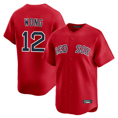 Boston Red Sox #12 Connor Wong Player Red MIKSHPS Limited Home Game Stitched Jerseys1