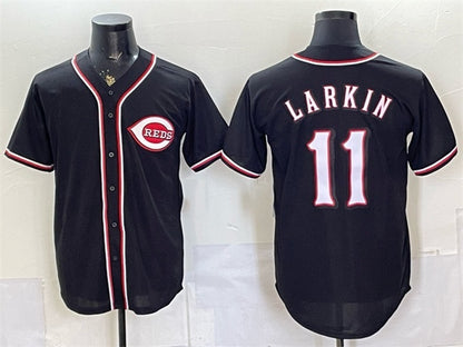 Cincinnati Reds #11 Barry Larkin 2026 Fashion Replica Black MIKSHPS Out Stitched Jersey