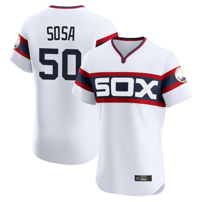 Chicago White Sox #50 Lenyn Sosa Player White MIKSHPS T-shirt Limited Elite Home Stitched Jerseys