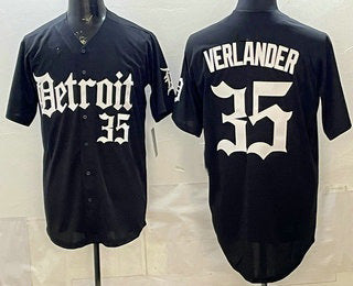 Detroit Tigers #35 Justin Verlander Black MIKSHPS Limited Cool Base Stitched Jersey