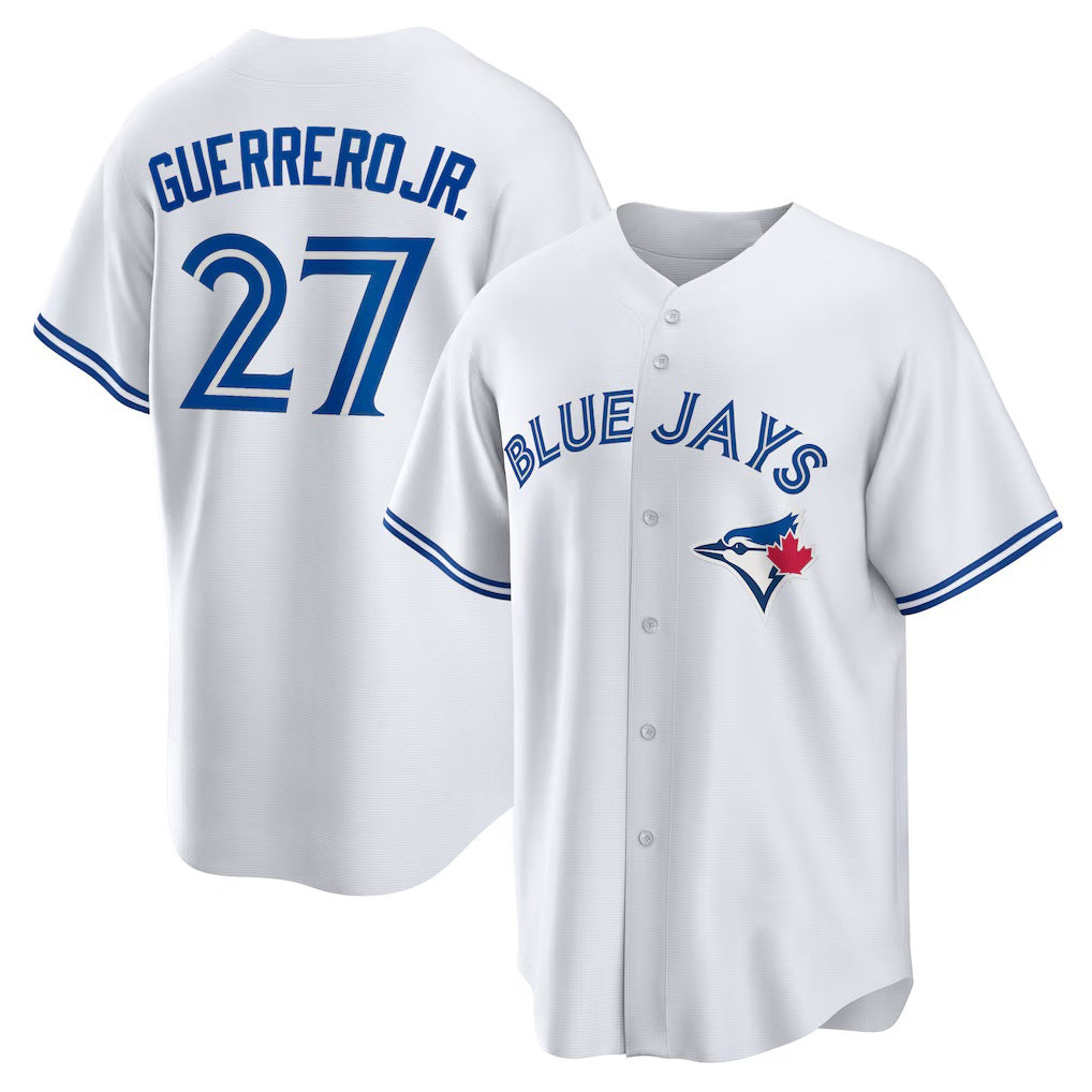 Toronto Blue Jays #27 Vladimir Guerrero Jr. White MIKSHPS Home Replica Player Name Jersey