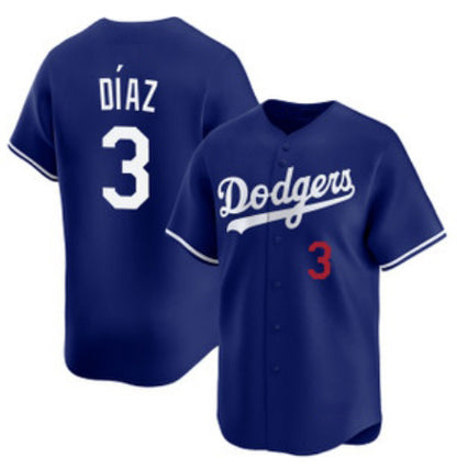 Los Angeles Dodgers #3 Edwin D¨ªaz Royal MIKSHPS Cool Base Stitched Jersey