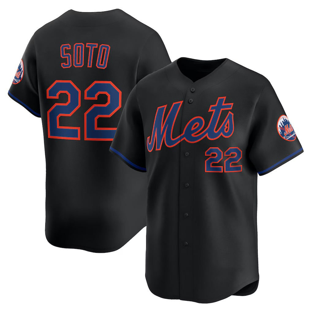 New York Mets #22 Juan Soto Black MIKSHPS Alternate Limited Player Jersey