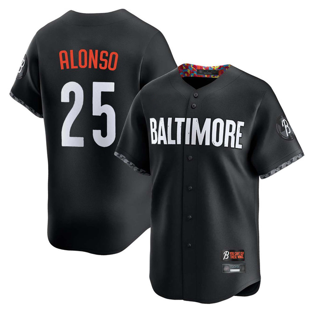Baltimore Orioles #25 Pete Alonso Player Black MIKSHPS City Connect Limited Home Game Stitched Jerseys