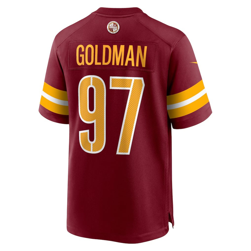 W.Commanders #97 Eddie Goldman Burgundy MIKSHPS Team Game Jersey