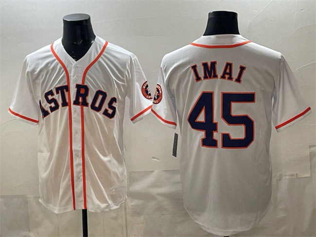 Houston Astros #45 Tatsuya Imai White MIKSHPS Cool Base Stitched Jersey