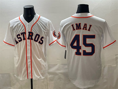 Houston Astros #45 Tatsuya Imai White MIKSHPS Cool Base Stitched Jersey