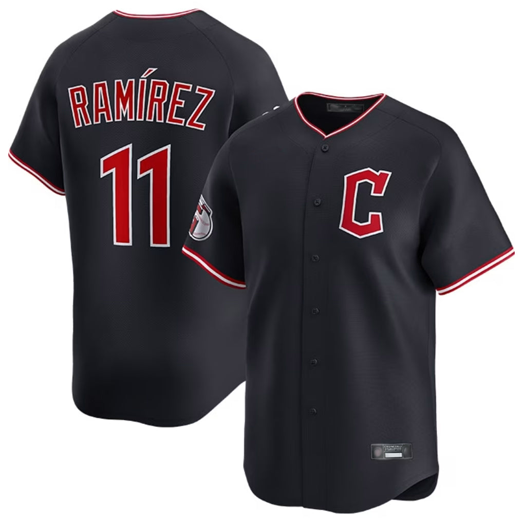 Cleveland Guardians #11 Jose Ramirez Player Navy MIKSHPS Limited Home Stitched Jerseys