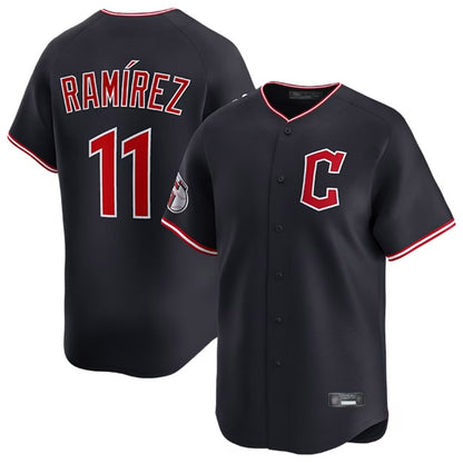 Cleveland Guardians #11 Jose Ramirez Player Navy MIKSHPS Limited Home Stitched Jerseys