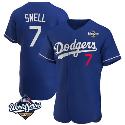 Los Angeles Dodgers #7 Blake Snell Player Royal MIKSHPS Limited Elite World Series Home Stitched Jerseys