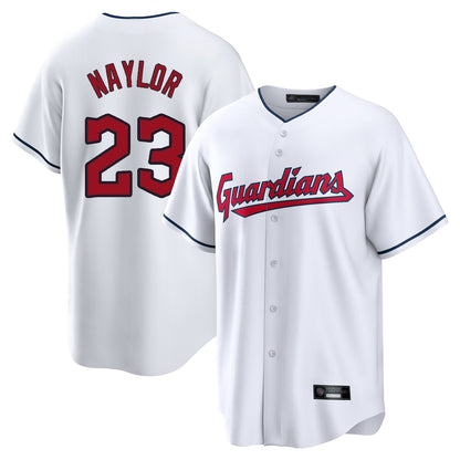 Cleveland Guardians #23 Bo Naylor Player White MIKSHPS Home Game Stitched Jerseys
