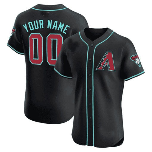 Custom Arizona Diamondbacks 2024 Flex Base Jersey ¨C Black MIKSHPS
