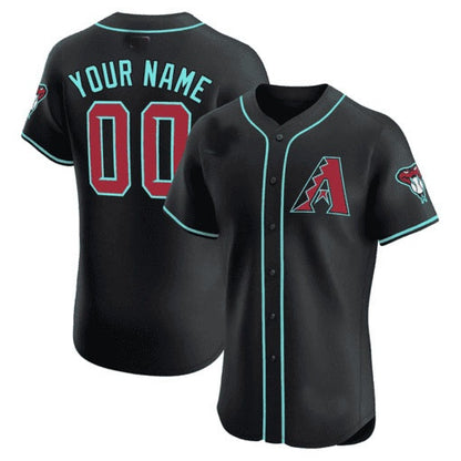 Custom Arizona Diamondbacks 2024 Flex Base Jersey ¨C Black MIKSHPS